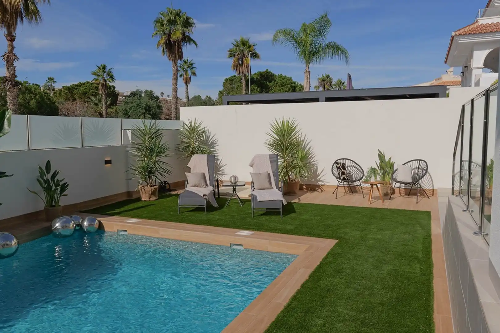 Piscina de Casa o xalet en venda en Rojales amb Aire condicionat, Jardí privat i Terrassa
