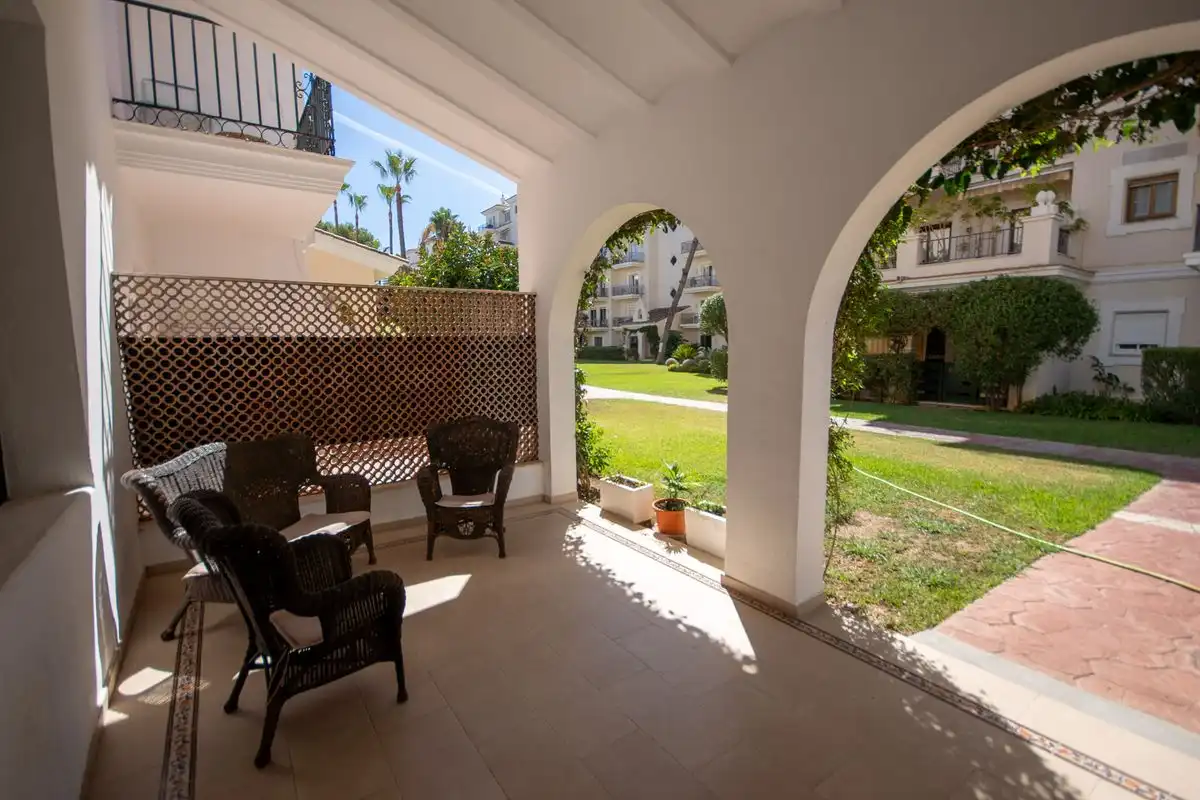 Terraza de Piso de alquiler en Marbella con Aire acondicionado, Calefacción y Amueblado