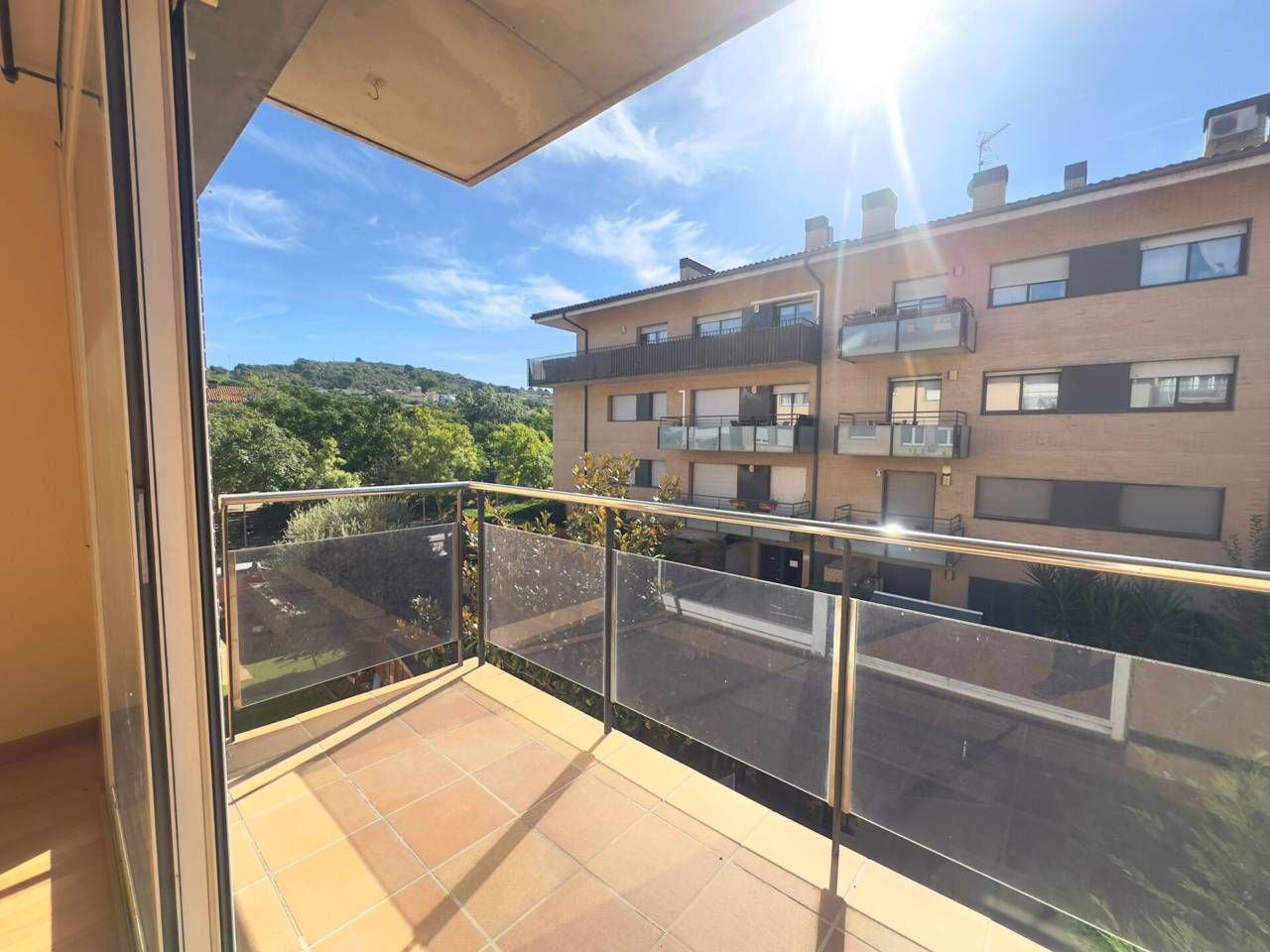 Terraza de Piso de alquiler en Girona Capital con Calefacción y Balcón