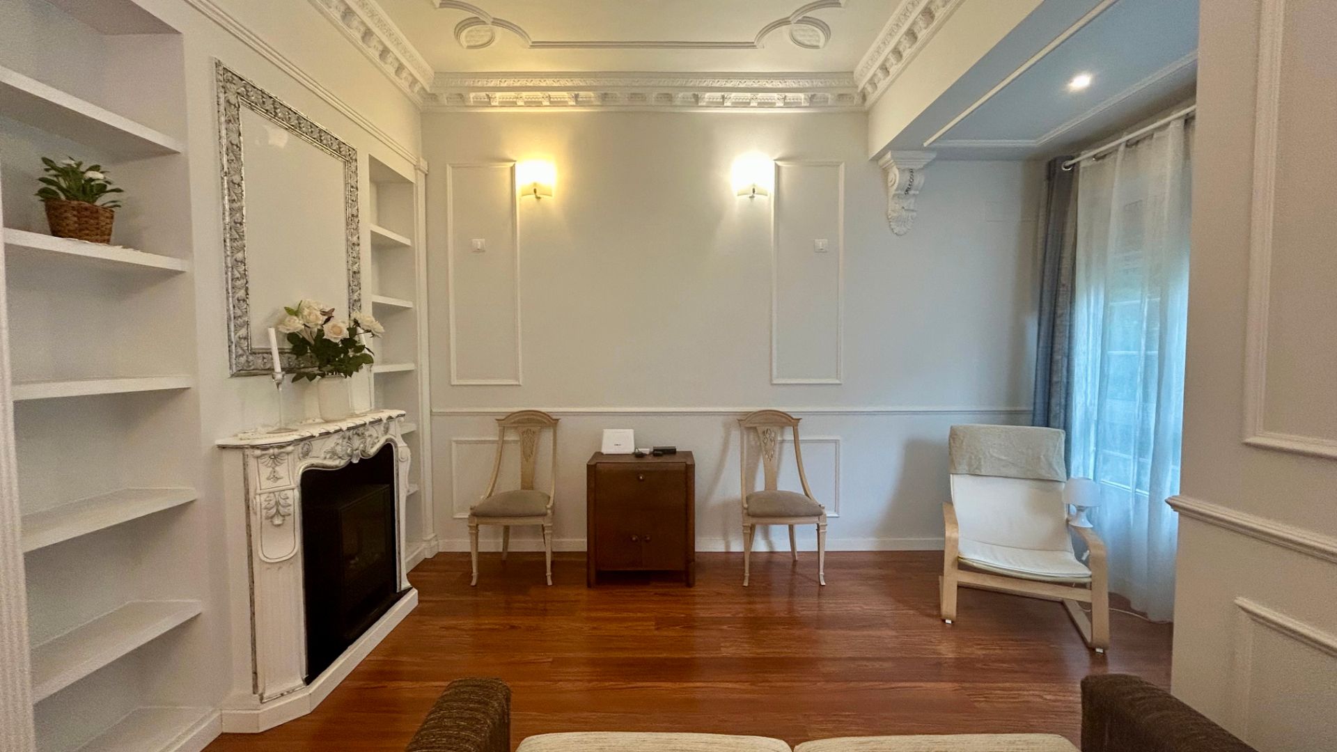 Living room of Flat to rent in  Valencia Capital  with Air Conditioner, Parquet flooring and Furnished
