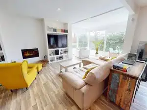 Sala de estar de Casa o chalet en venta en Galapagar con Aire acondicionado, Jardín privado y Terraza