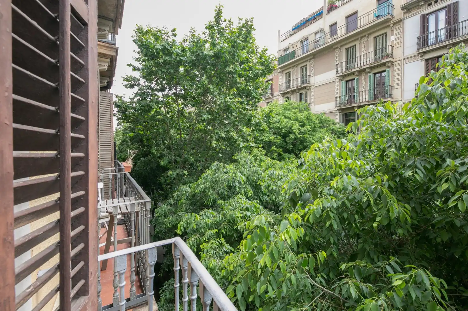 Terraza de Piso de alquiler en Barcelona con Calefacción, Parquet y Amueblado
