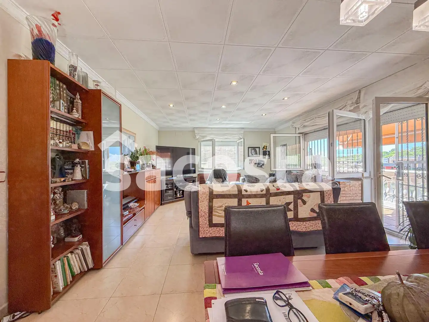 Sala d'estar de Casa o xalet en venda en Blanes amb Aire condicionat, Jardí privat i Terrassa