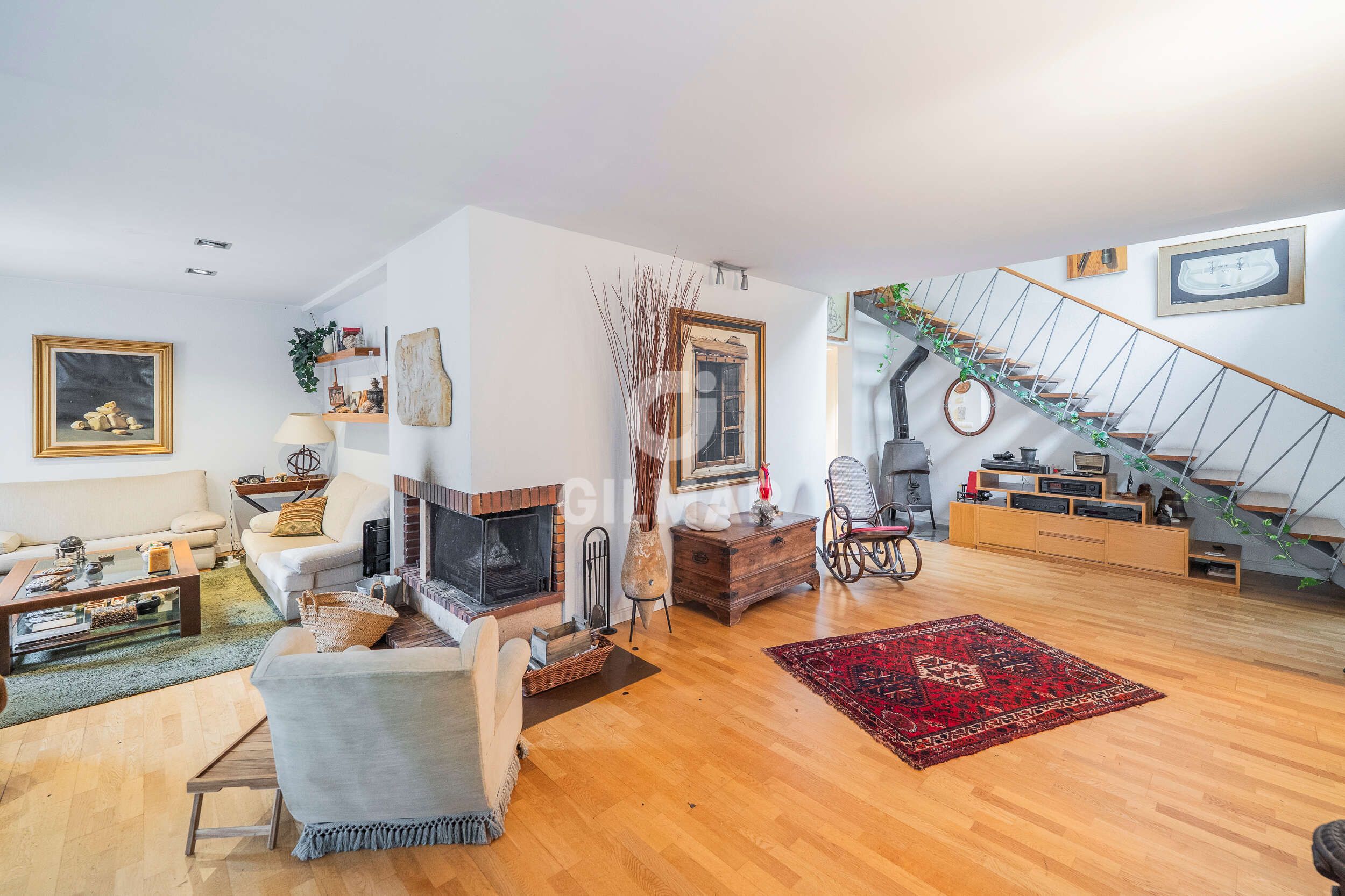 Living room of House or chalet for sale in  Madrid Capital  with Heating, Private garden and Swimming Pool