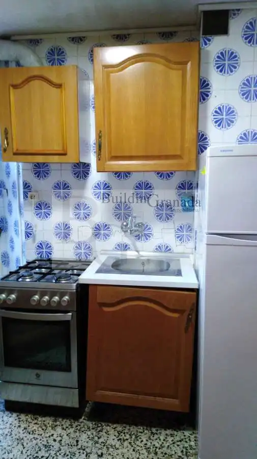 Cuina de Pis de lloguer en Granada amb Terrassa, Moblat i Microones