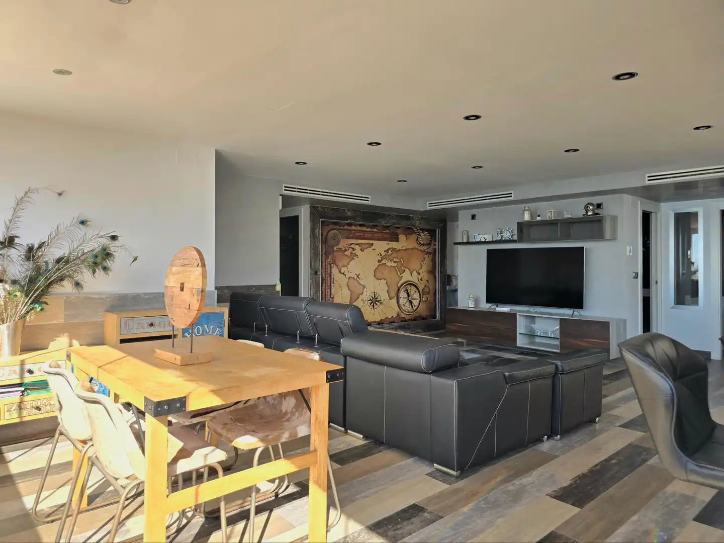 Wohnzimmer von Wohnung zur Miete in Torremolinos mit Klimaanlage, Heizung und Privatgarten