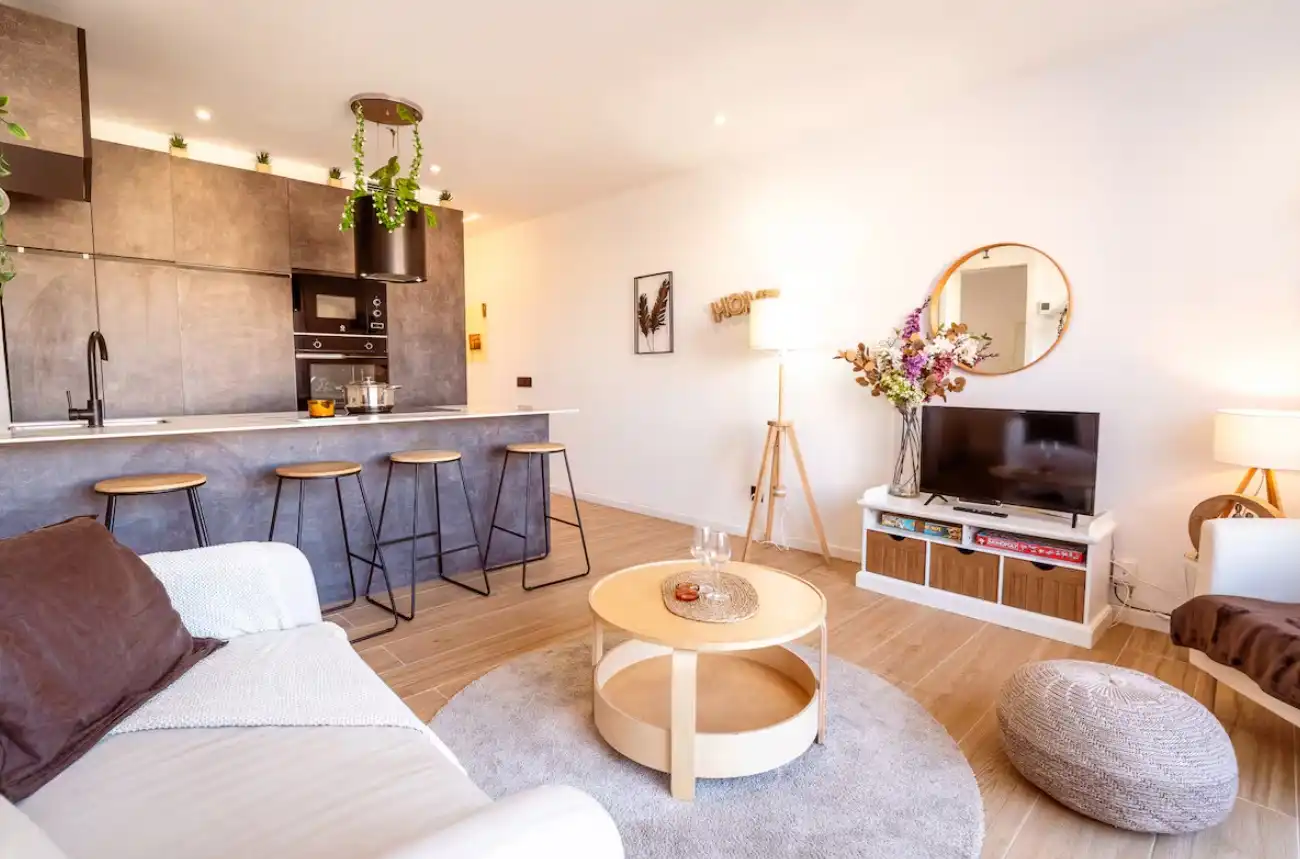 Sala d'estar de Àtic de lloguer en Tarragona amb Aire condicionat, Calefacció i Parquet