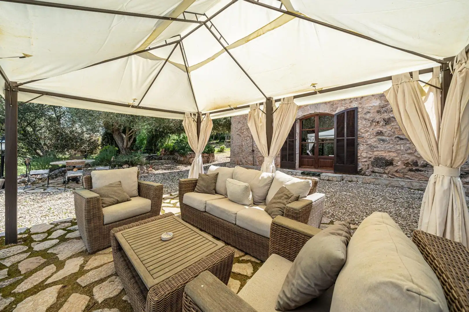 Terraza de Finca rústica en venta en Algaida con Aire acondicionado, Calefacción y Jardín privado