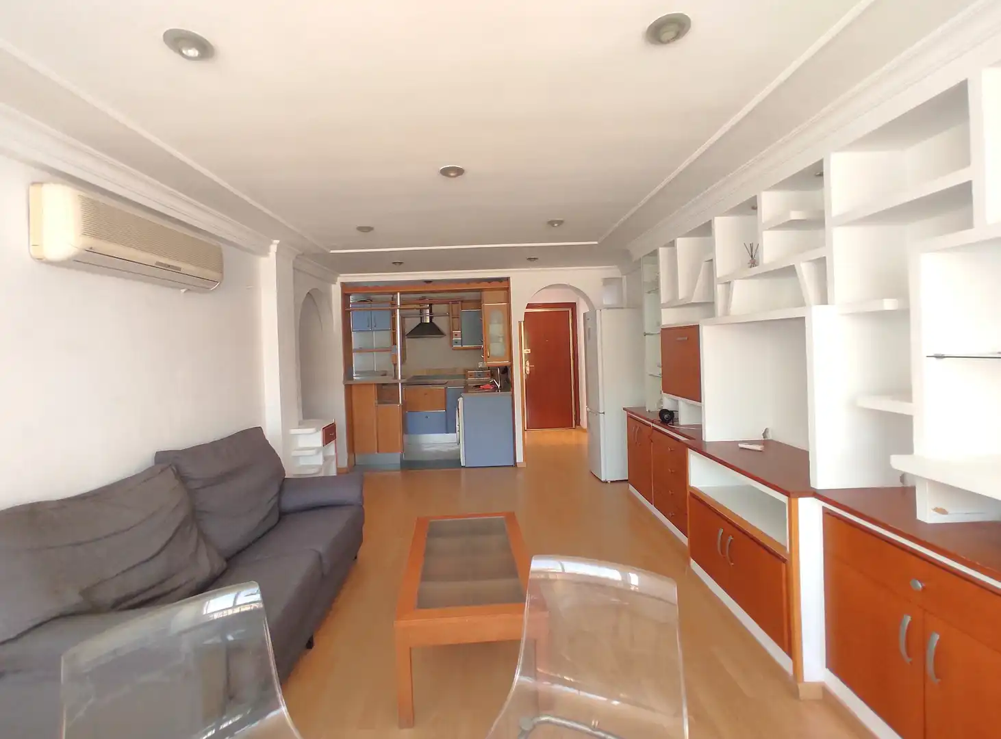 Wohnzimmer von Wohnung zur Miete in Málaga mit Klimaanlage, Möbliert und Waschmaschine