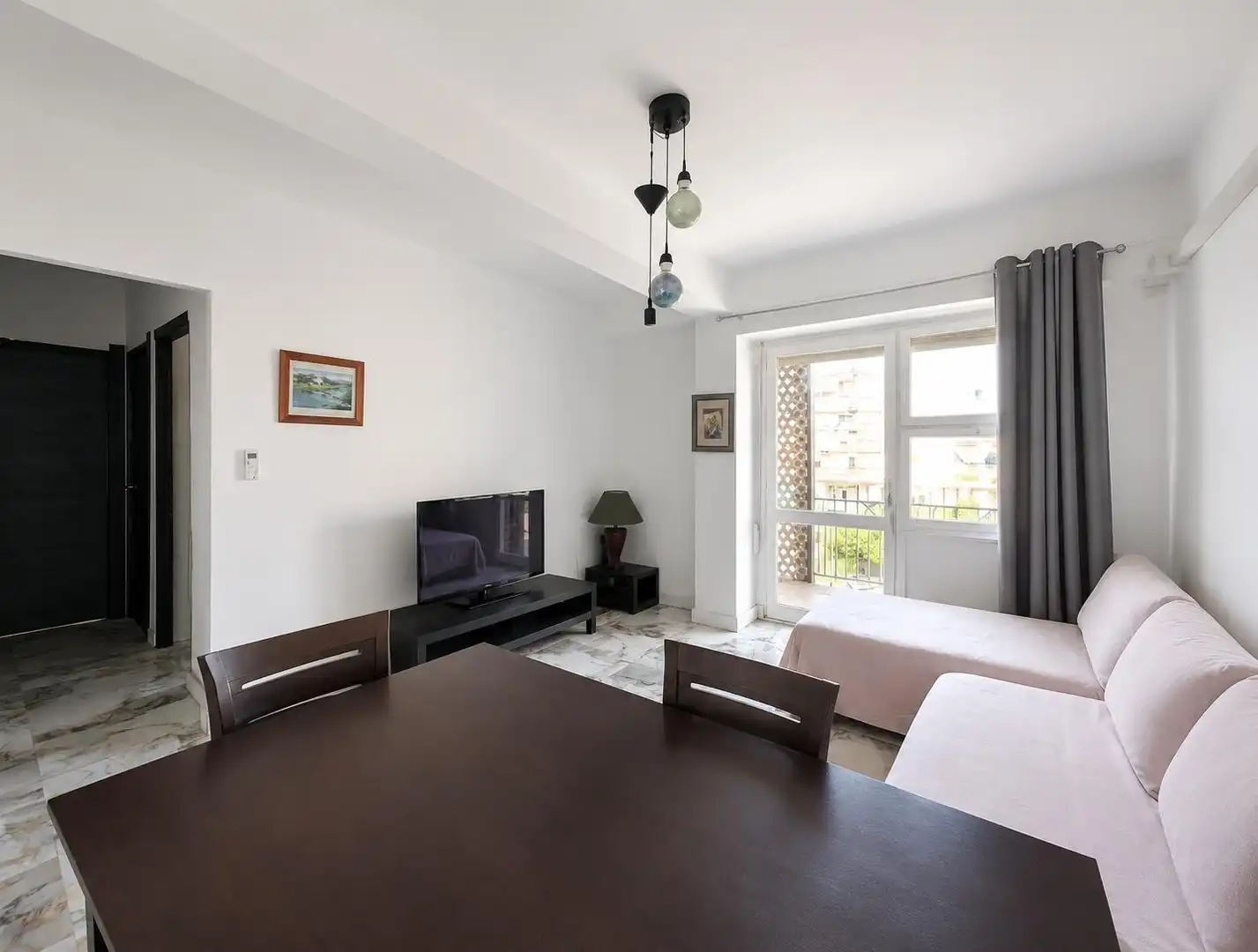 Sala de estar de Apartamento en venta en Alicante / Alacant con Aire acondicionado, Amueblado y Balcón