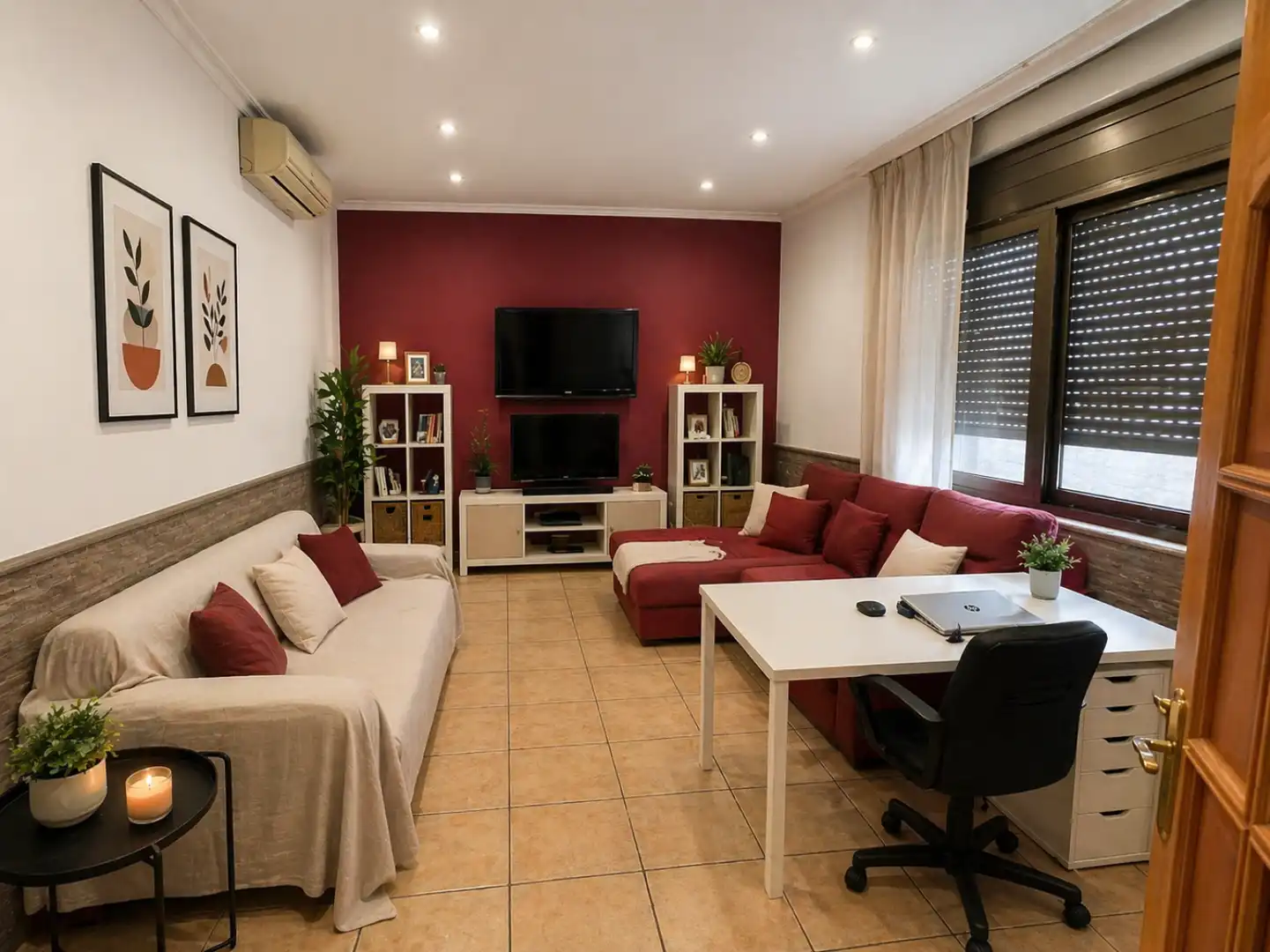 Sala d'estar de Casa adosada en venda en Sant Vicenç Dels Horts amb Calefacció, Terrassa i Traster