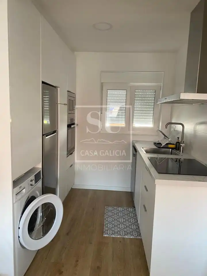 Küche von Wohnung zur Miete in Baiona mit Klimaanlage, Heizung und Möbliert