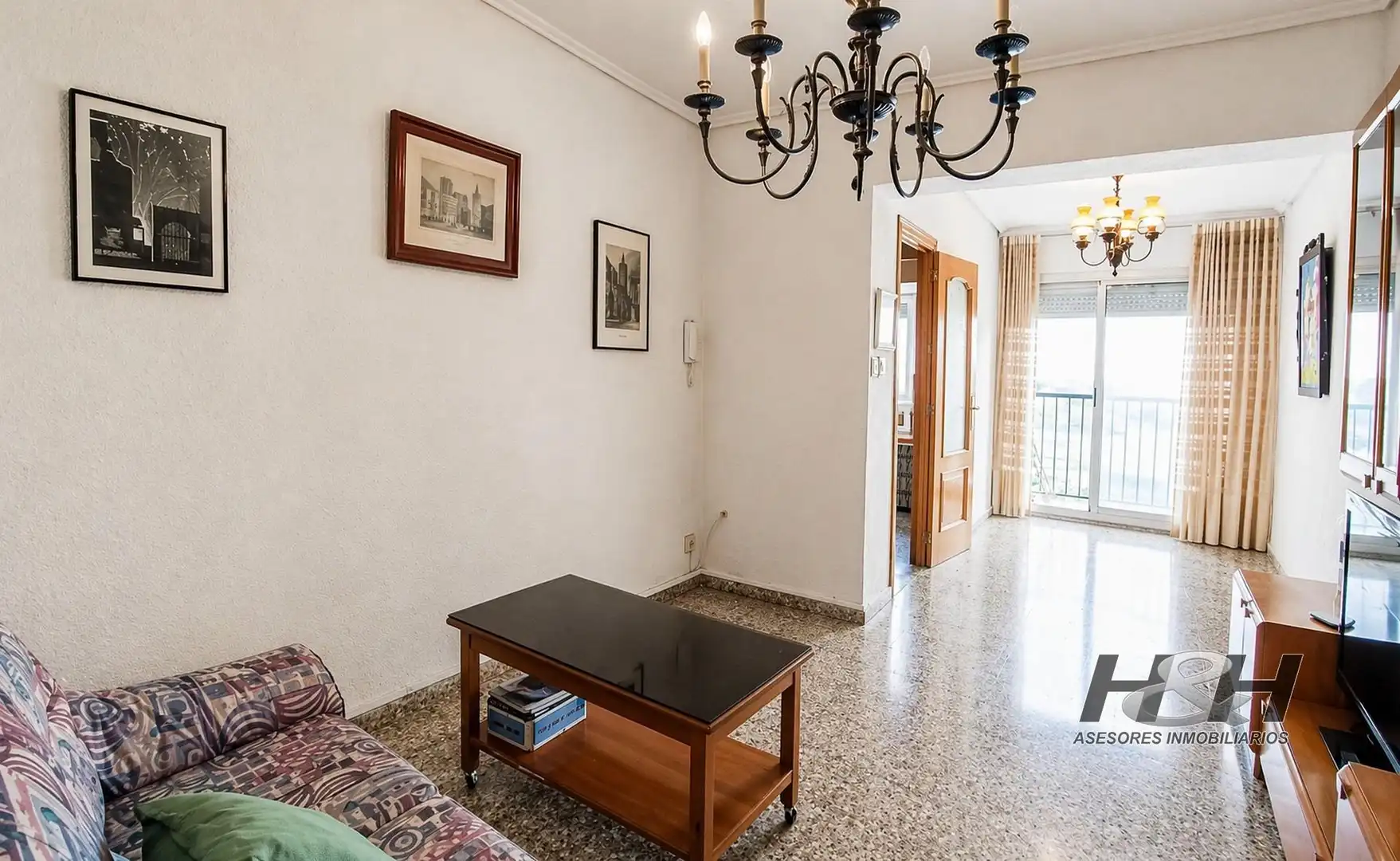 Sala de estar de Piso en venta en Burjassot con Balcón