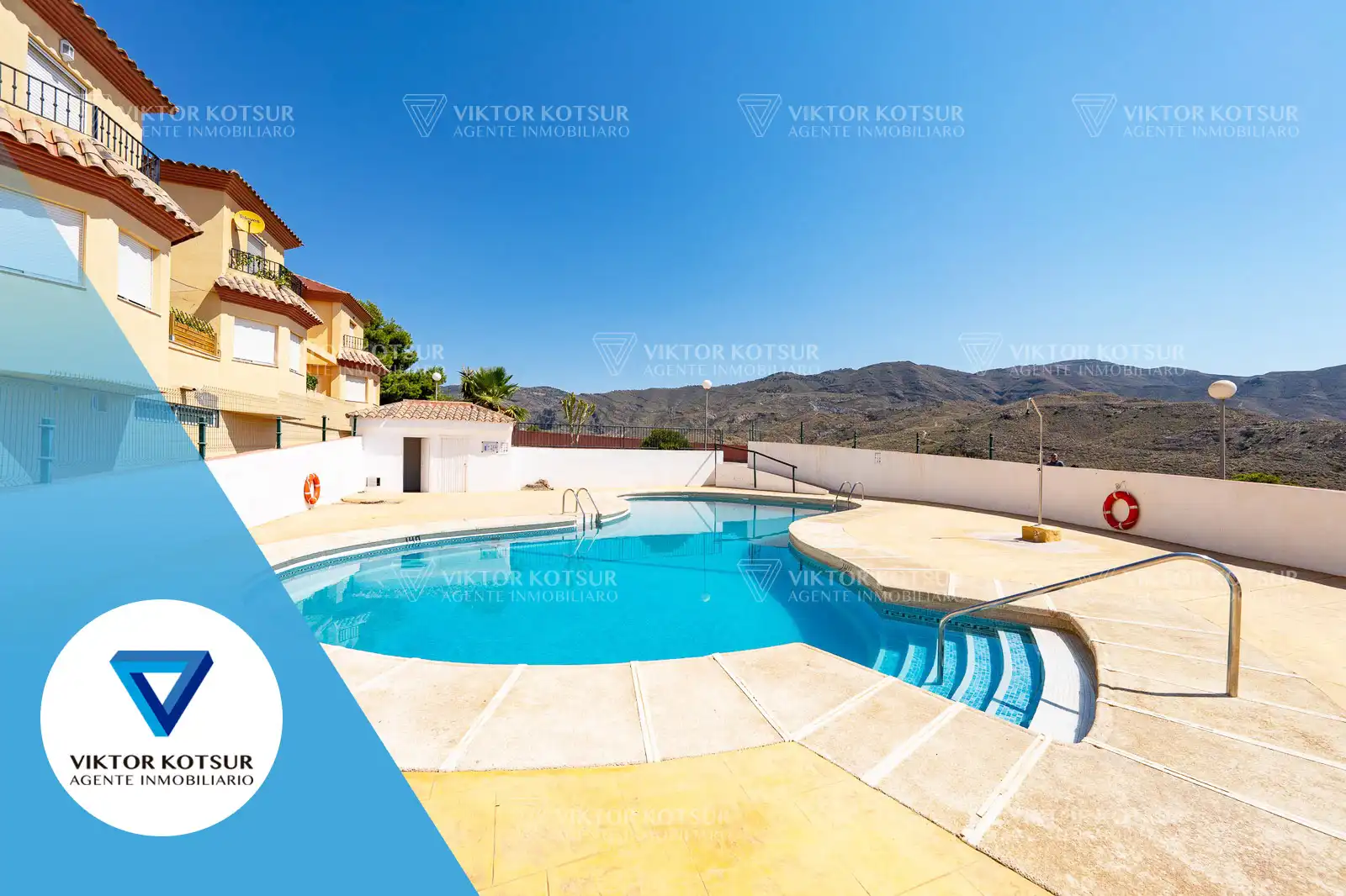 Schwimmbecken von Maisonette zum Verkauf in Vícar mit Klimaanlage, Terrasse und Abstellraum