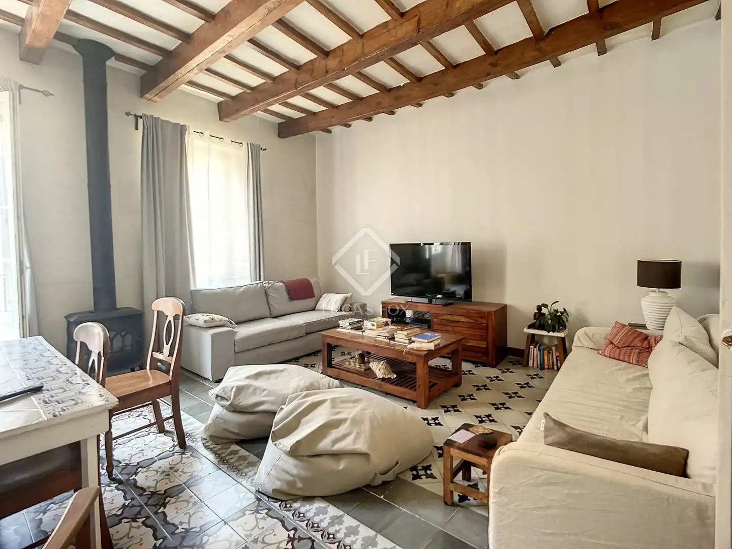 Living room of Houses for sale in Maó - Mahón  with Air Conditioner, Heating and Parquet flooring
