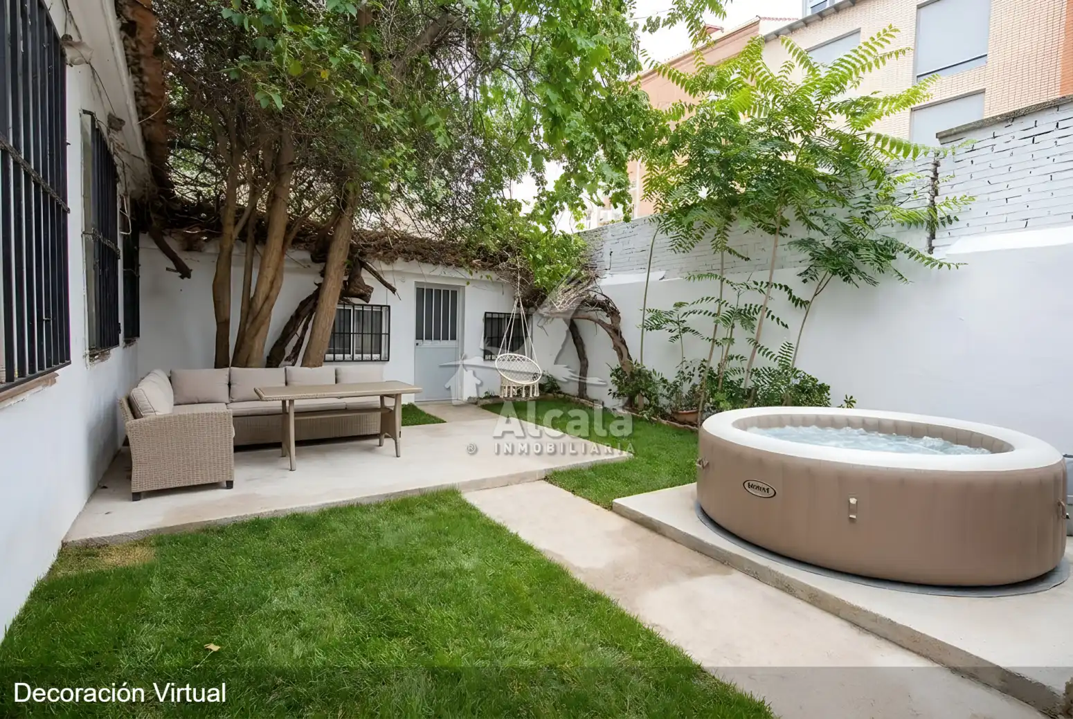 Jardín de Casa adosada en venta en Alcalá de Henares