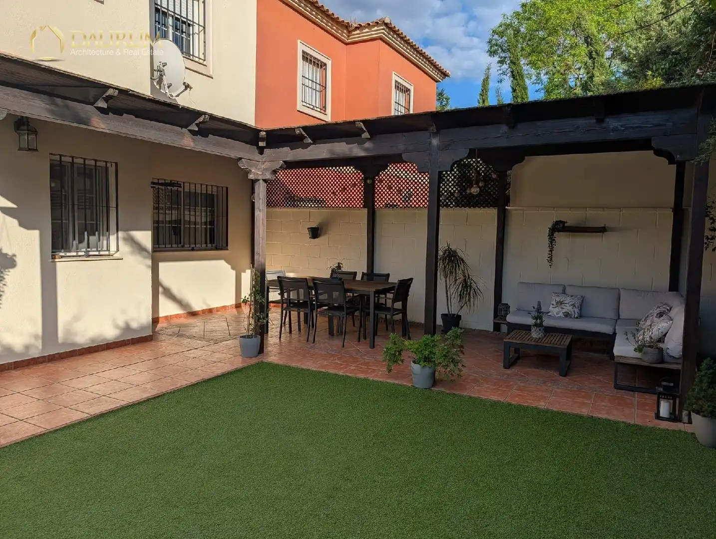 Terrace of Detached homes for sale in Espartinas  with Air Conditioner, Heating and Private garden