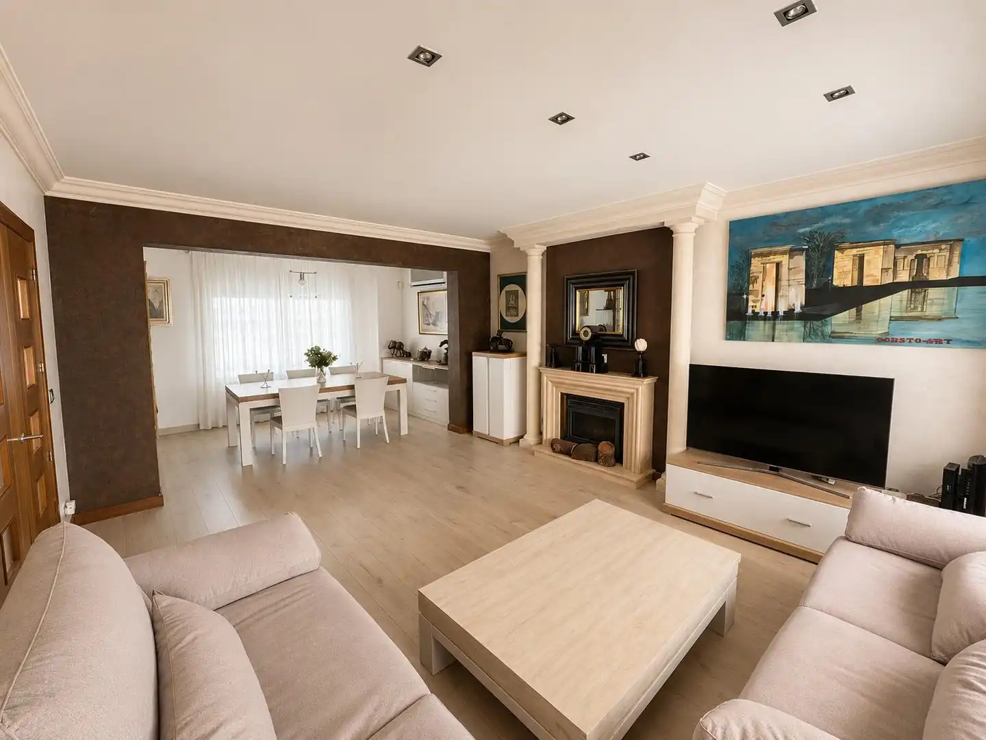 Sala de estar de Casa o chalet en venta en Arganda del Rey con Aire acondicionado, Calefacción y Jardín privado