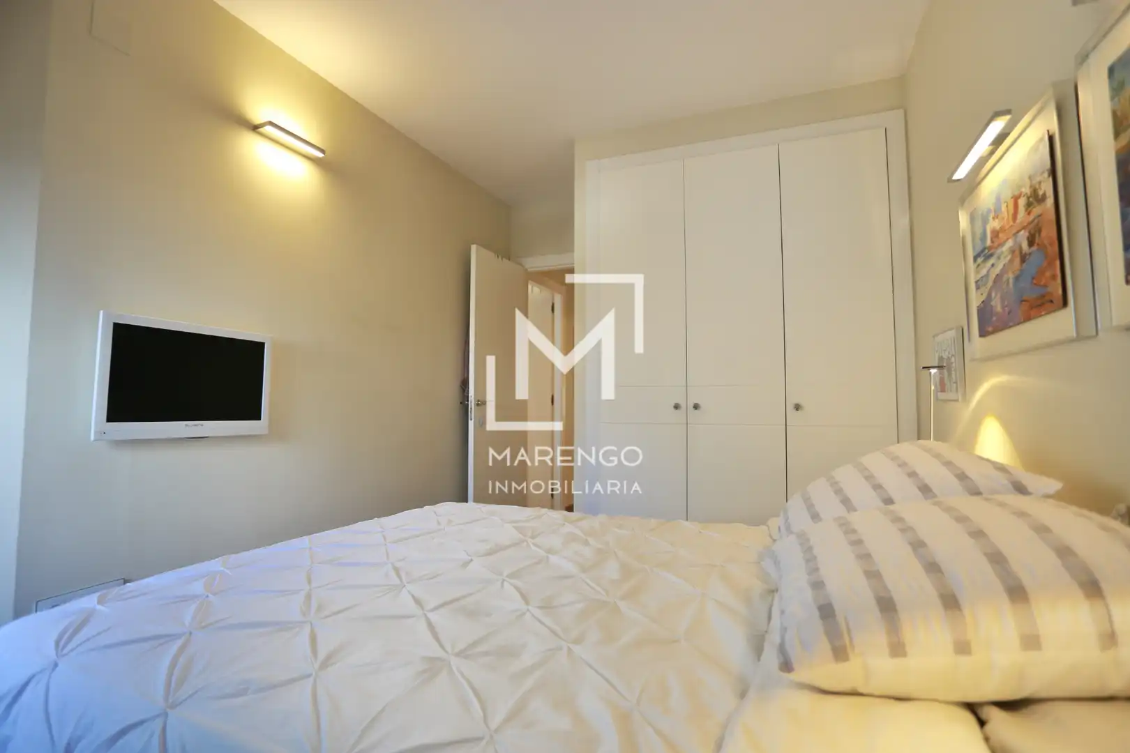 Schlafzimmer von Wohnung zur Miete in Sitges mit Klimaanlage, Heizung und Parkett