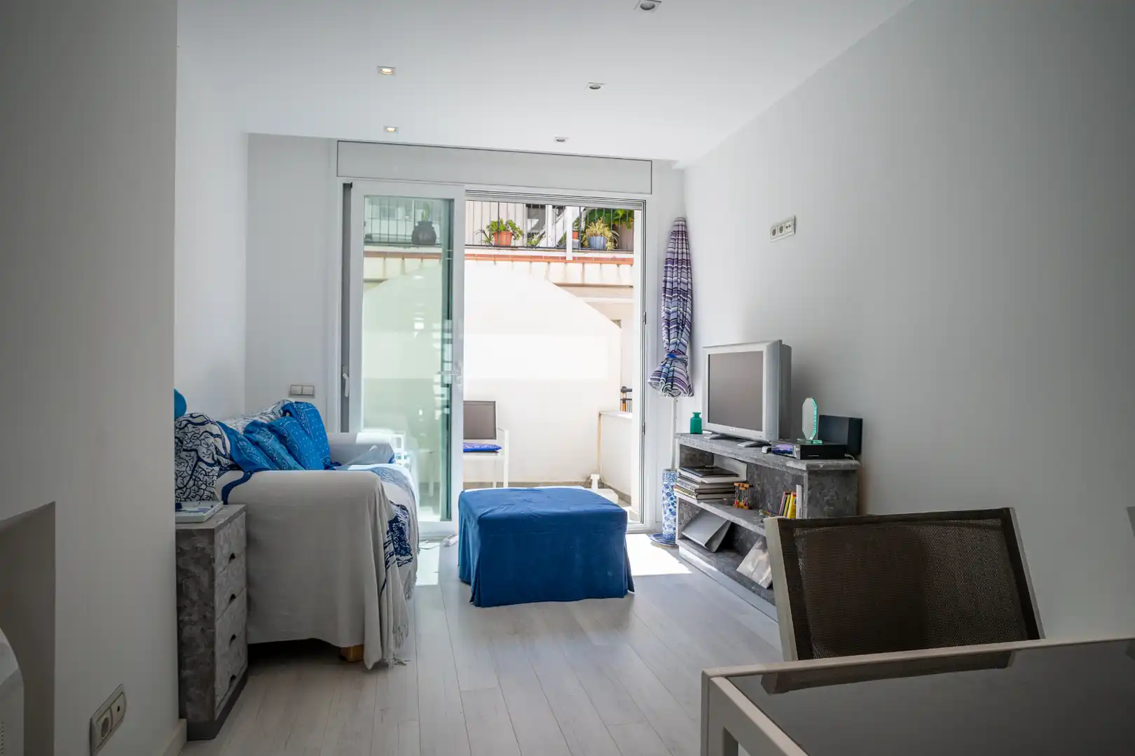Schlafzimmer von Einfamilien-Reihenhaus zum Verkauf in Sitges mit Klimaanlage, Heizung und Parkett