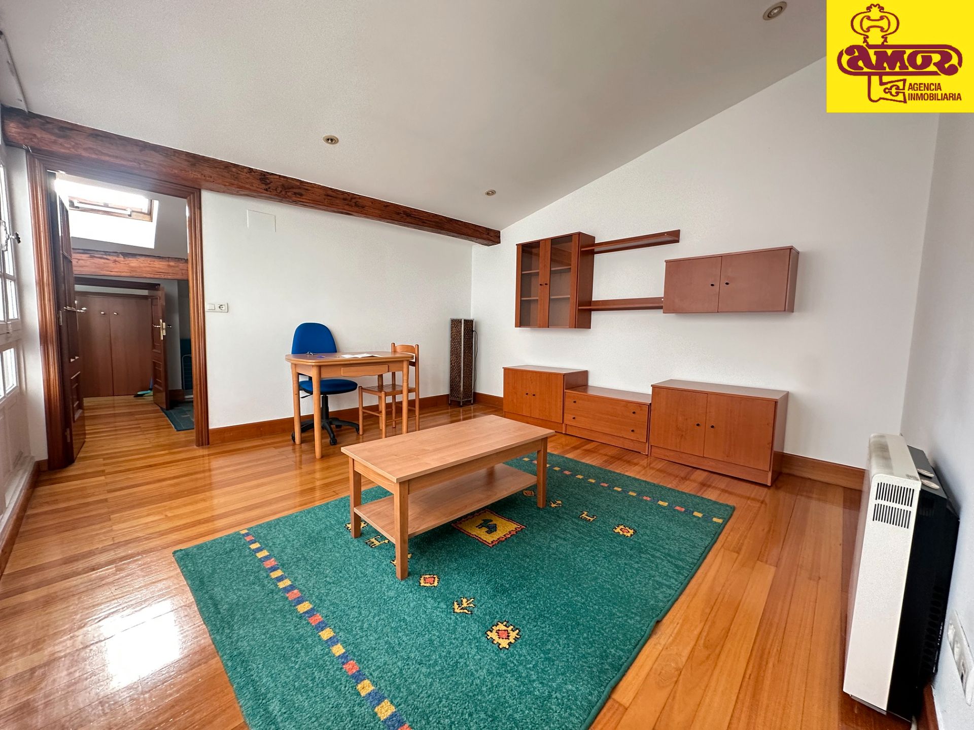 Sala d'estar de Pis en venda en Santiago de Compostela  amb Calefacció i Moblat