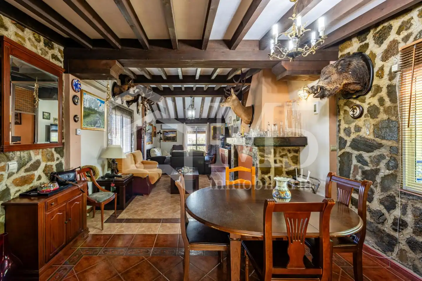Comedor de Finca rústica en venta en Rincón de la Victoria con Aire acondicionado, Jardín privado y Terraza