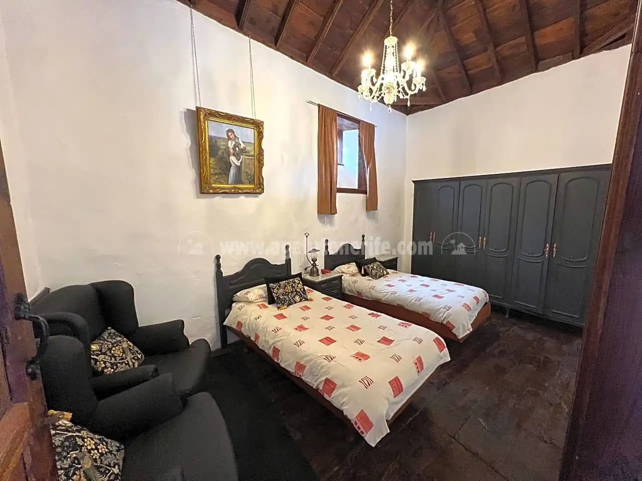 Dormitori de Casa o xalet en venda en Icod de los Vinos amb Jardí privat, Terrassa i Piscina