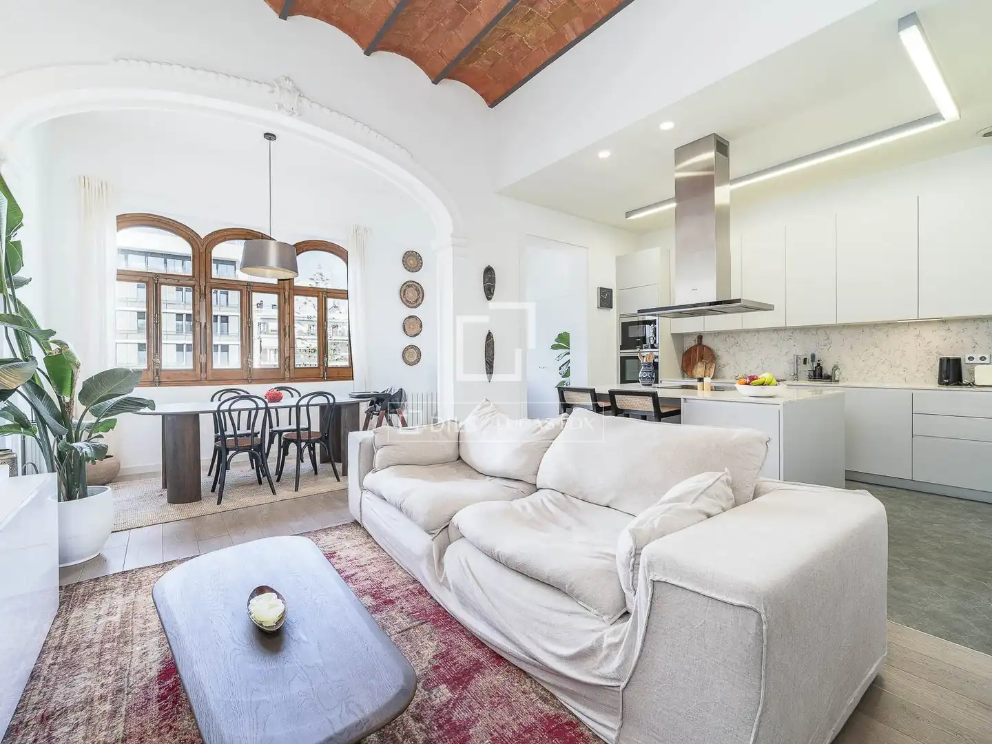 Sala de estar de Piso en venta en Barcelona con Aire acondicionado, Terraza y Balcón