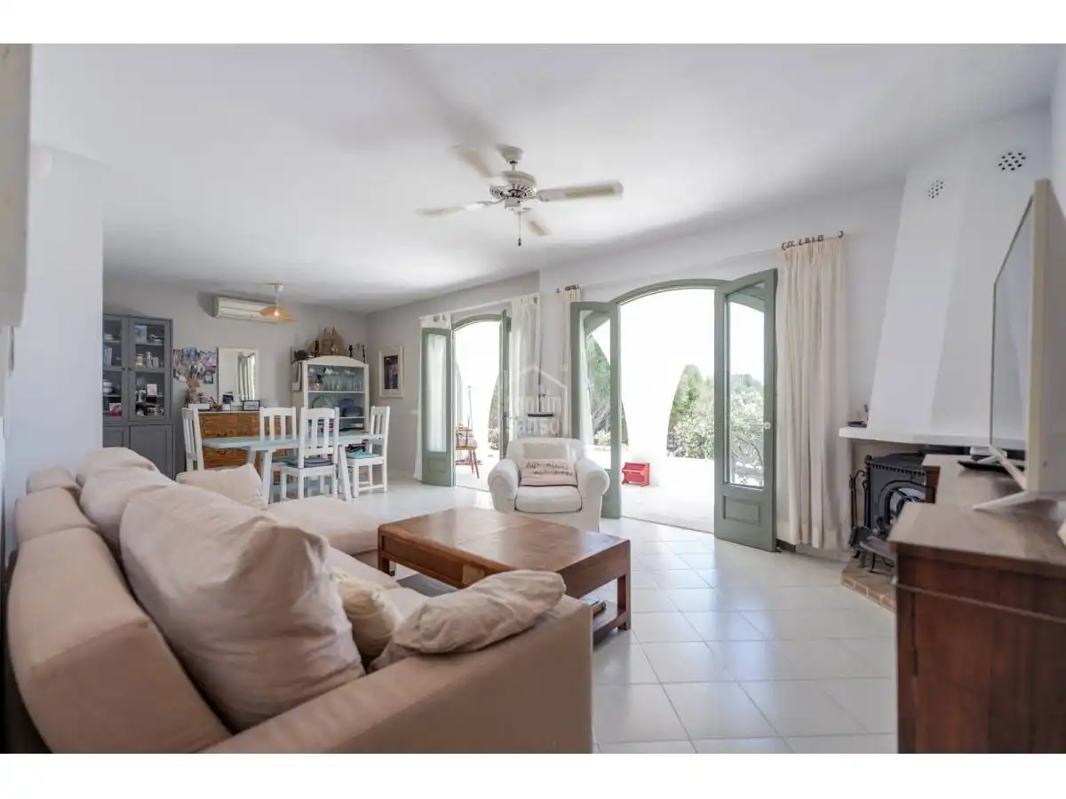 Sala de estar de Casa o chalet en venta en Sant Lluís con Jardín privado, Terraza y Piscina