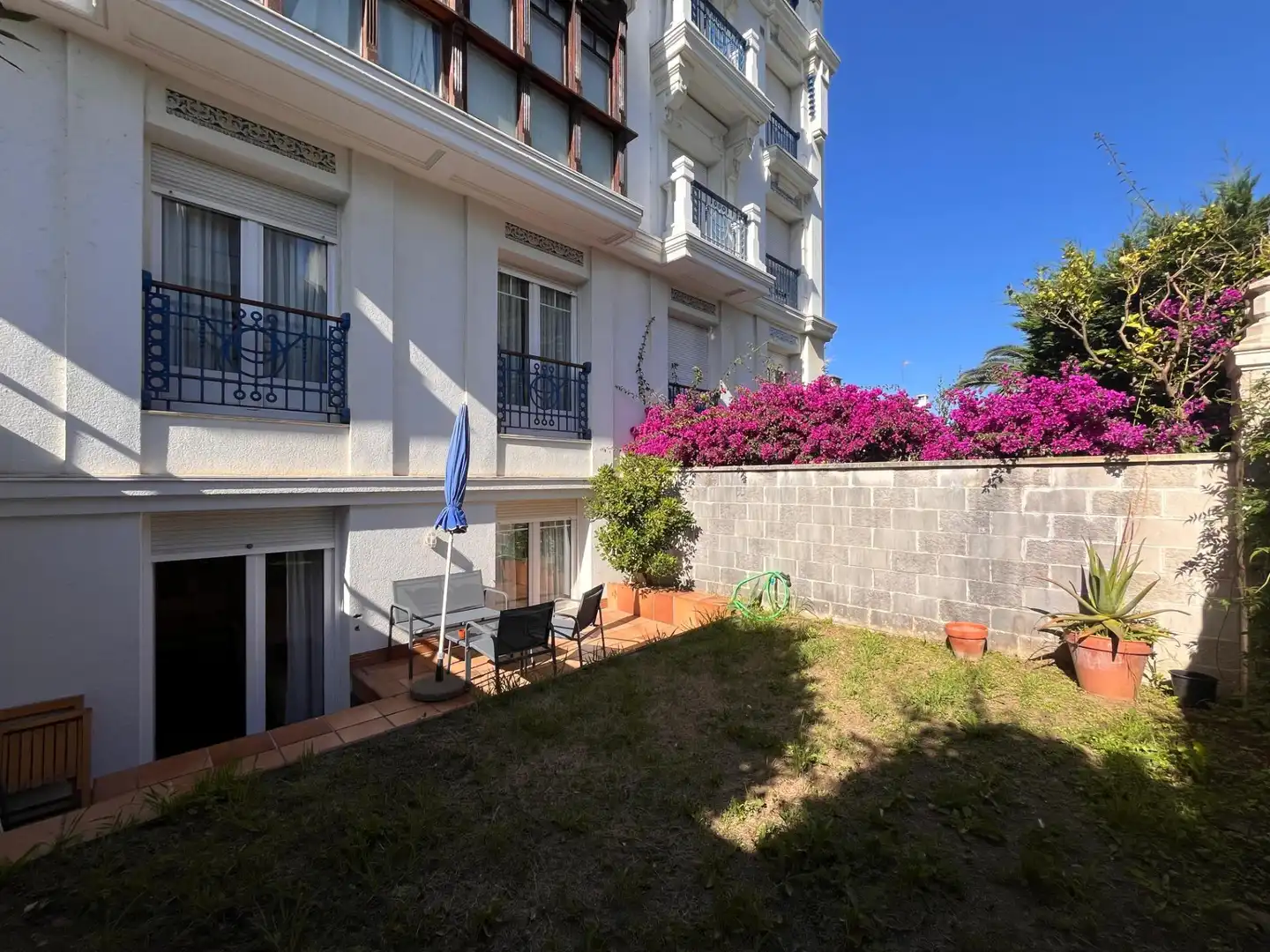 Terrasse von Wohnung zur Miete in Santander mit Heizung, Privatgarten und Parkett