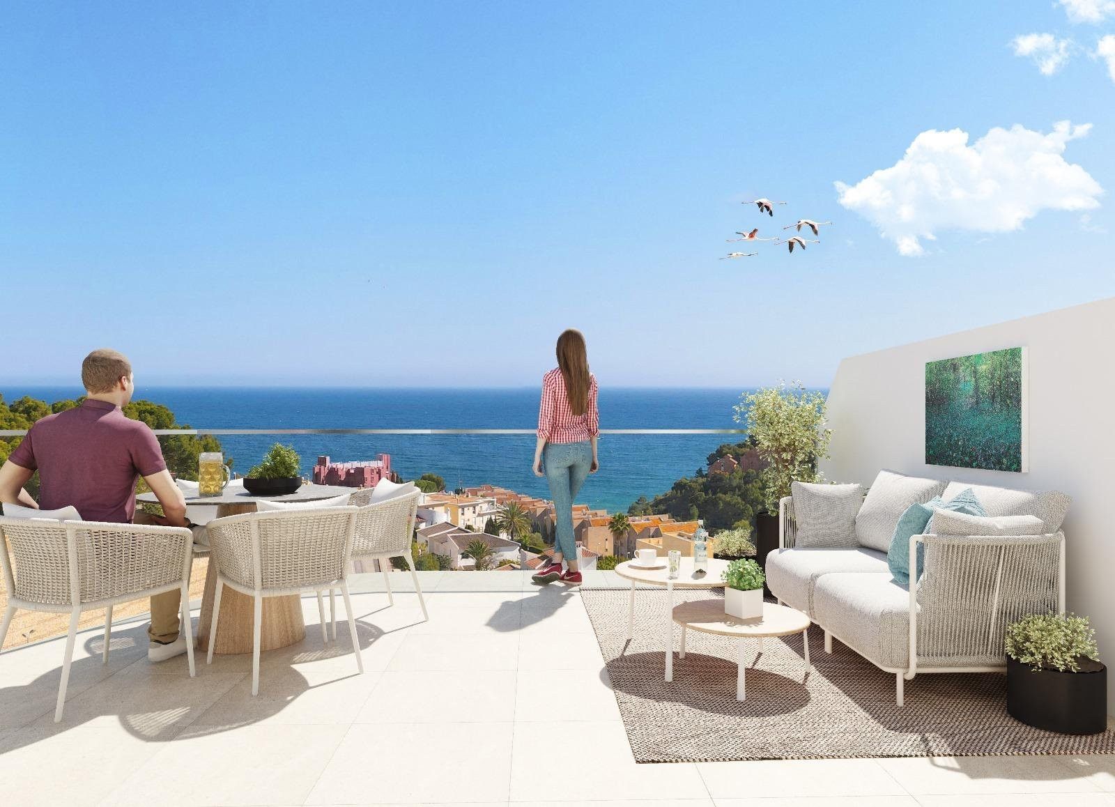 Terrace of Apartment for sale in Calpe / Calp  with Air Conditioner, Terrace and Swimming Pool
