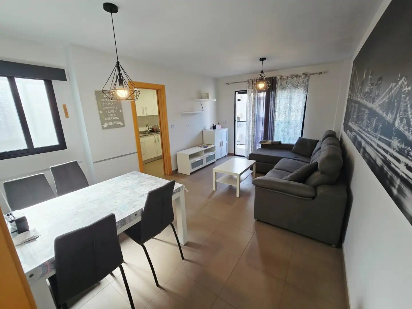 Living room of Apartments for sale in Benidorm  with Air Conditioner, Terrace and Furnished