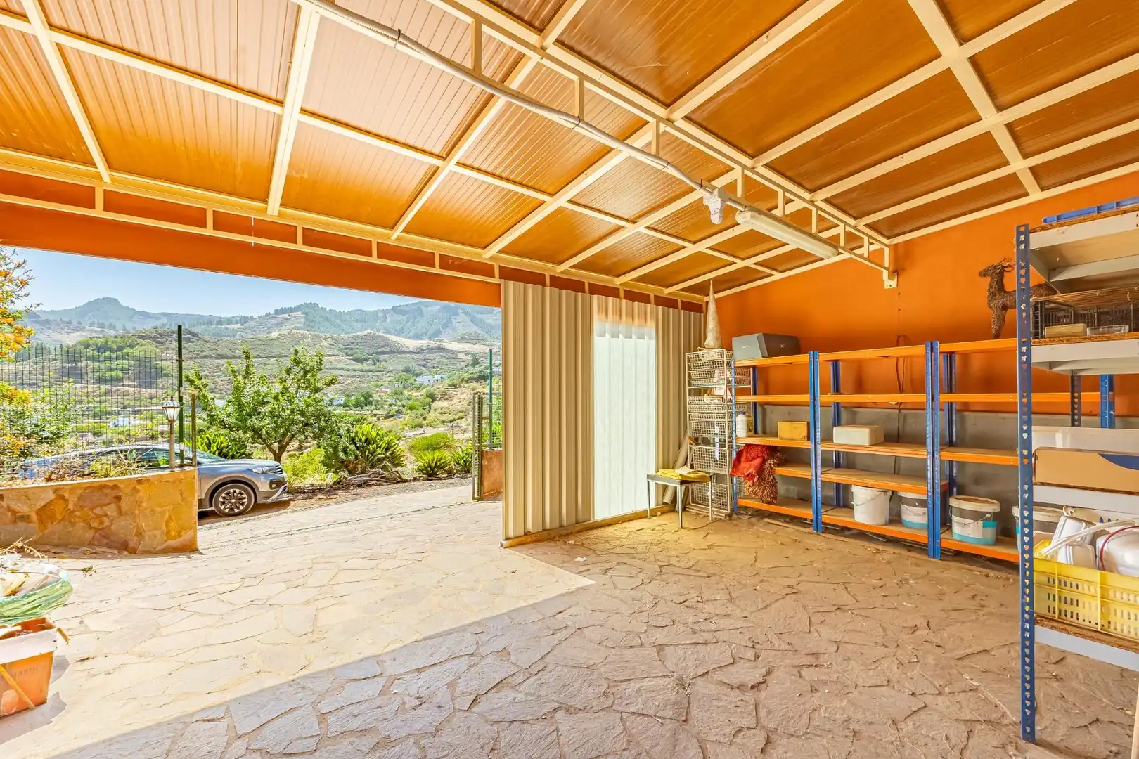 Vista exterior de Finca rústica en venta en Vega de San Mateo con Jardín privado, Terraza y Piscina