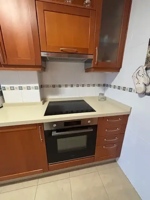 Kitchen of Flat for rent in Ferrol  with Heating, Parquet flooring and Furnished
