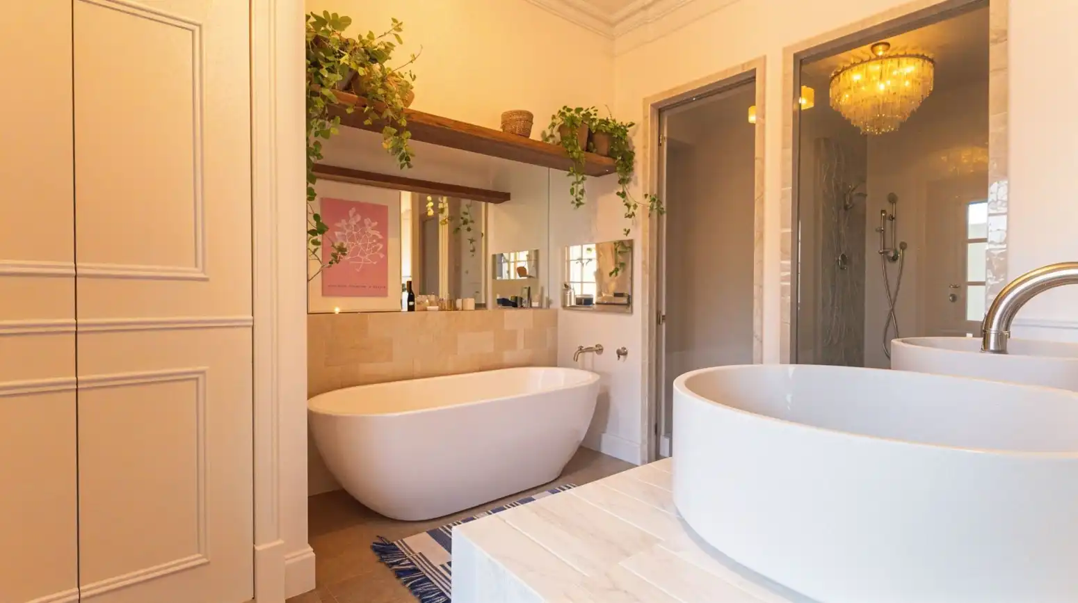 Badezimmer von Dachboden zum Verkauf in  Palma de Mallorca mit Klimaanlage, Heizung und Terrasse