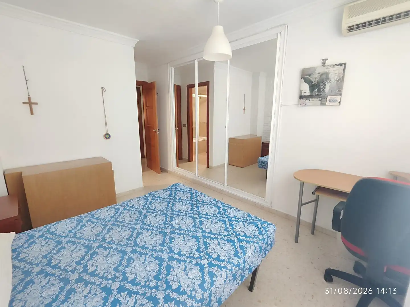 Habitación de Piso de alquiler en Málaga con Aire acondicionado, Terraza y Amueblado