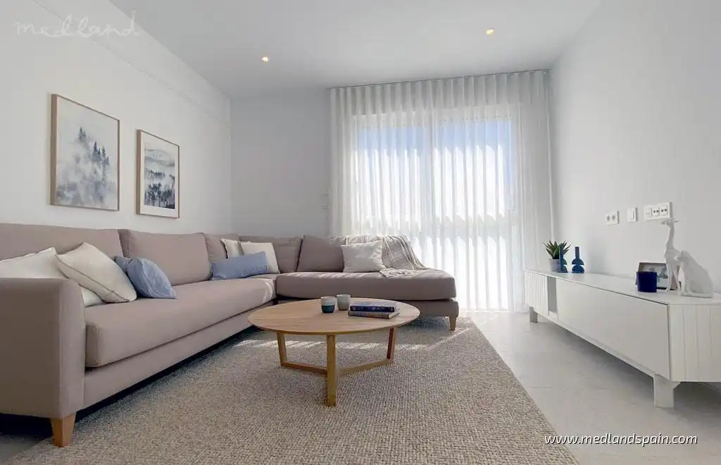Sala d'estar de Apartament en venda en Pilar de la Horadada amb Aire condicionat, Calefacció i Terrassa