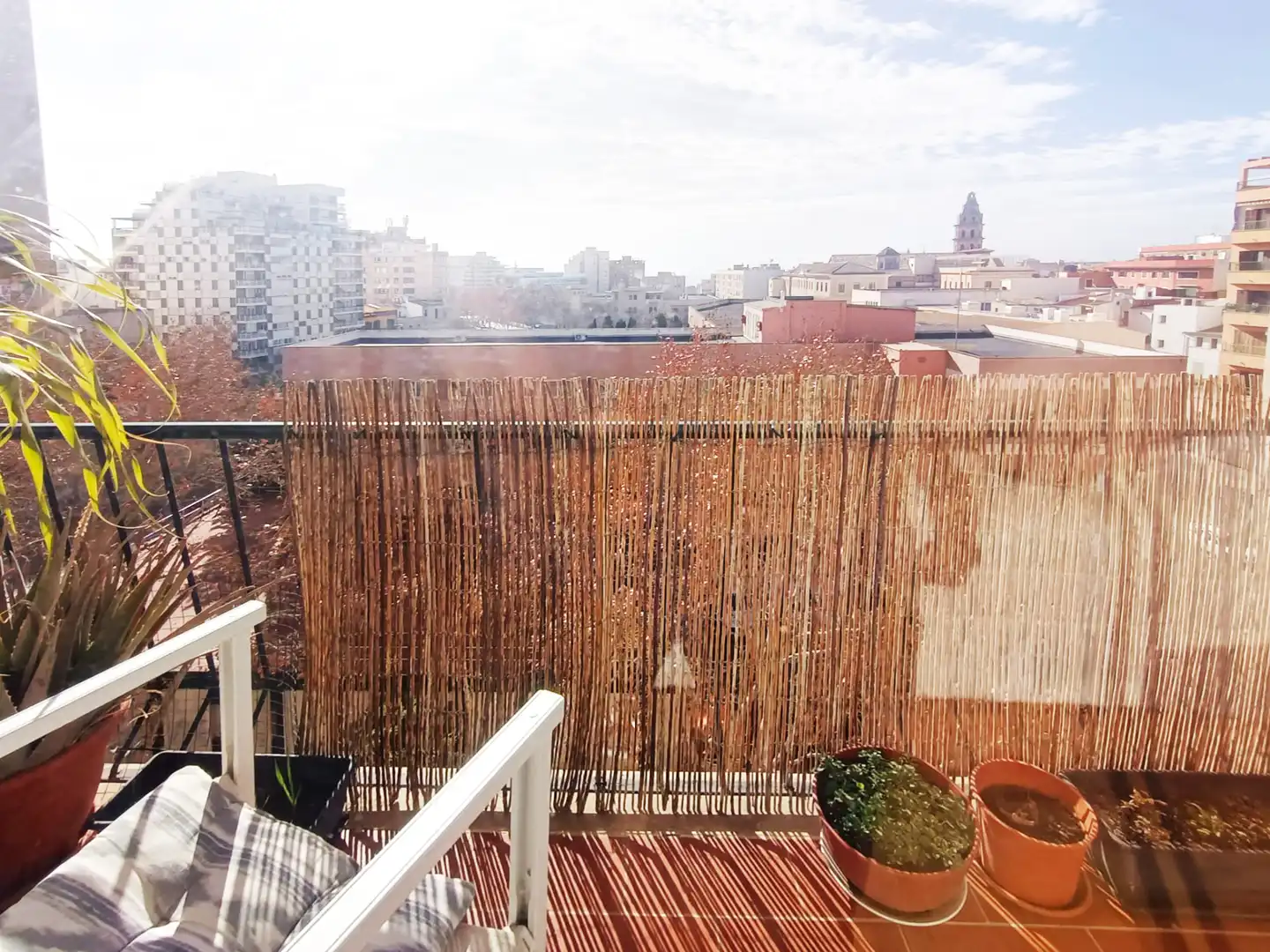 Terrasse von Wohnung zum Verkauf in  Palma de Mallorca mit Klimaanlage, Parkett und Abstellraum
