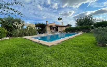 Swimming pool of Country house to rent in Pollença  with Air Conditioner