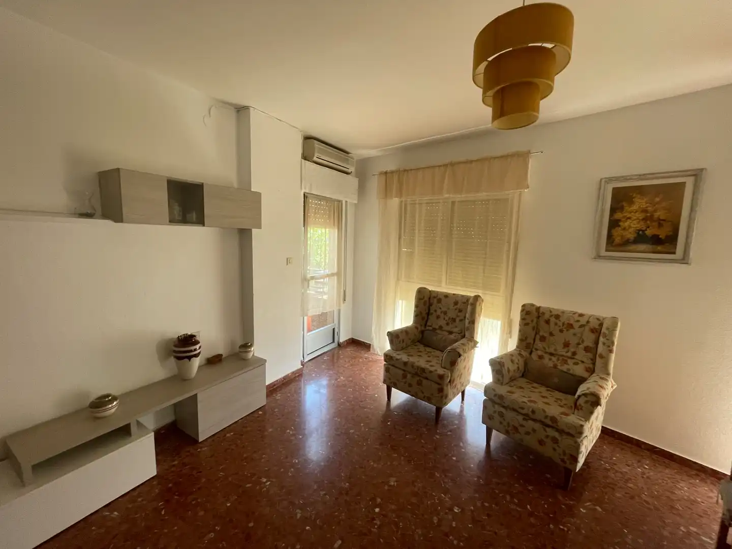 Living room of Flat for rent in Almendralejo  with Air Conditioner, Furnished and Washing machine