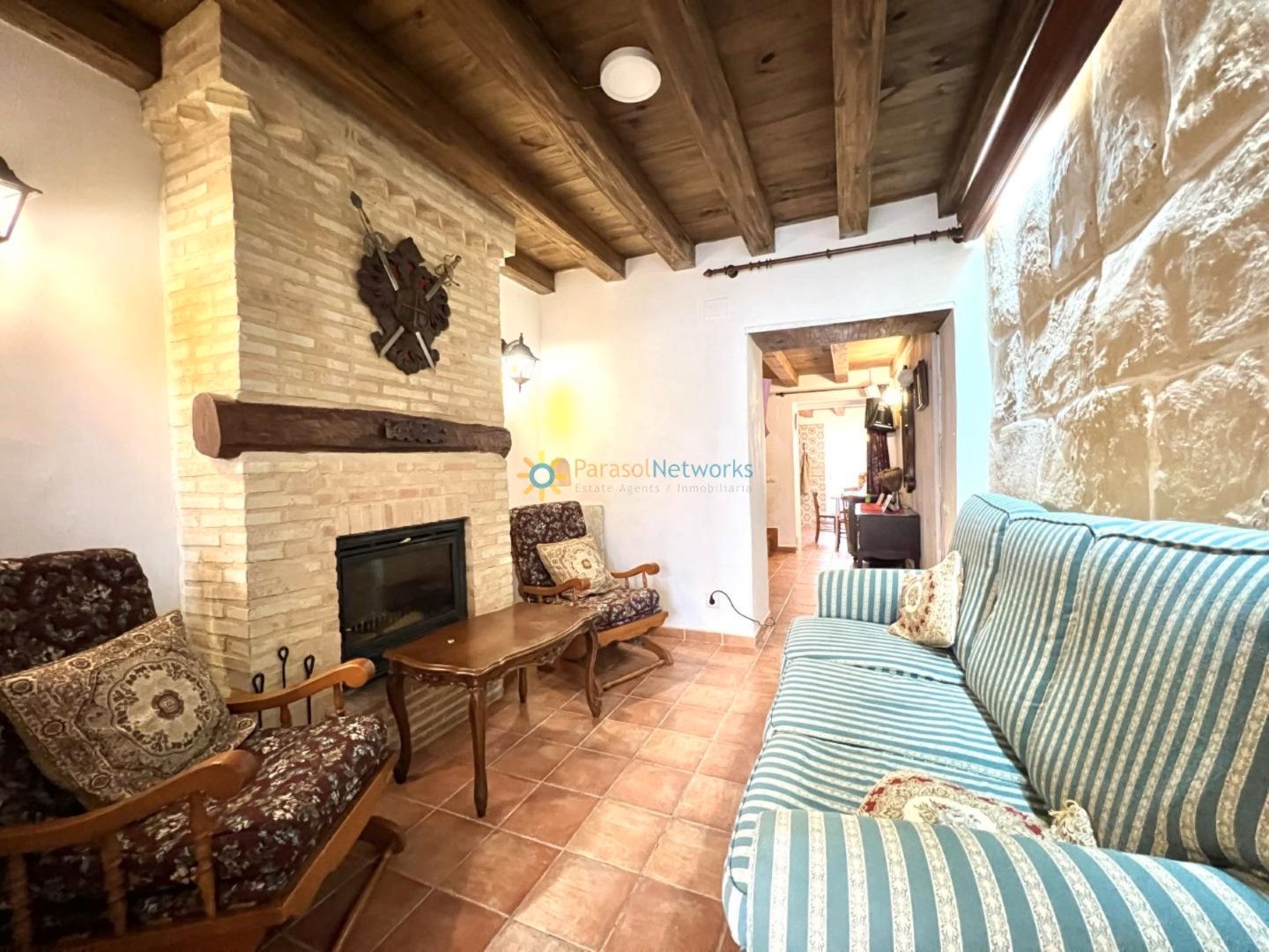 Sala d'estar de Finca rústica en venda en El Palomar amb Aire condicionat, Jardí privat i Terrassa