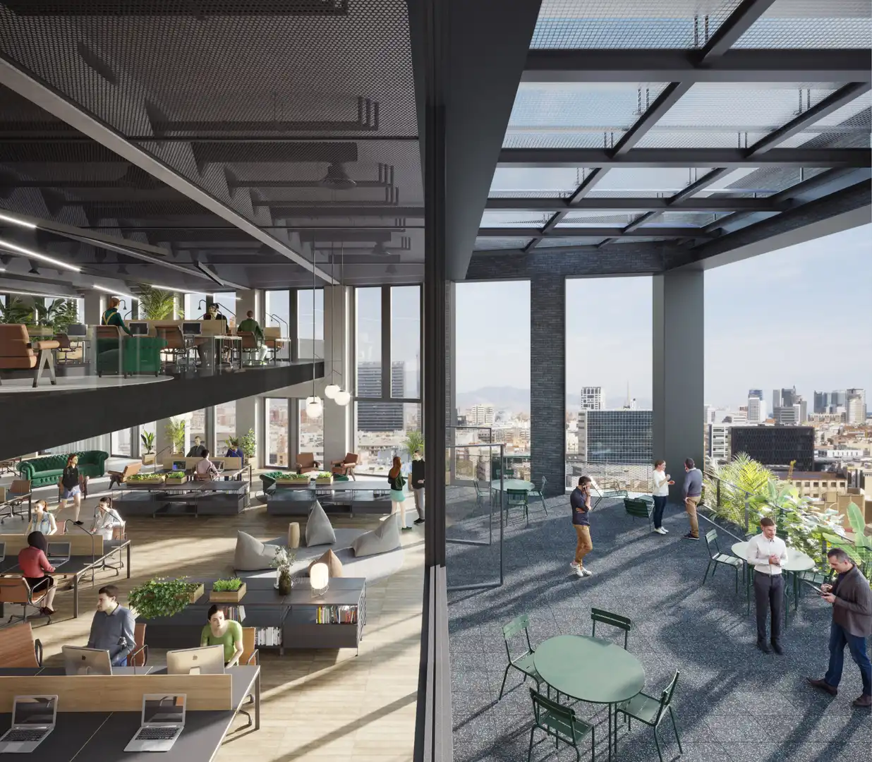 Terraza de Oficina de alquiler en Barcelona con Aire acondicionado y Terraza