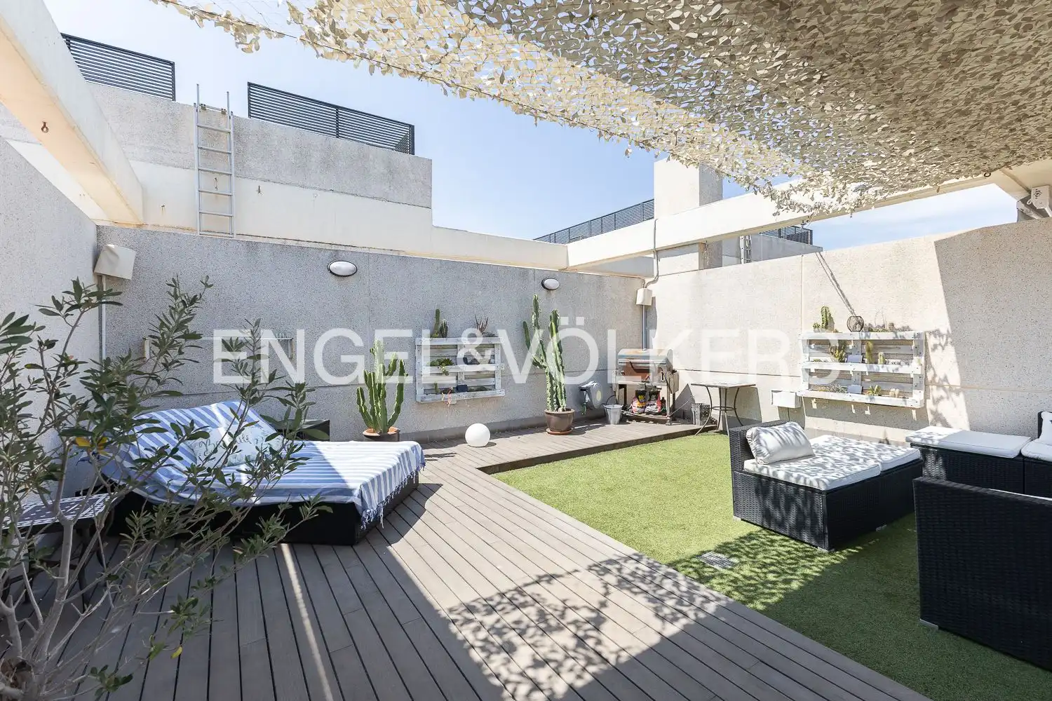 Terrasse von Dachboden zur Miete in Alboraya mit Klimaanlage, Heizung und Terrasse