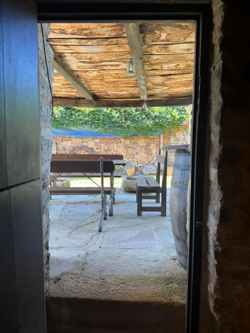 Terrassa de Casa o xalet en venda en Outeiro de Rei amb Calefacció, Jardí privat i Piscina