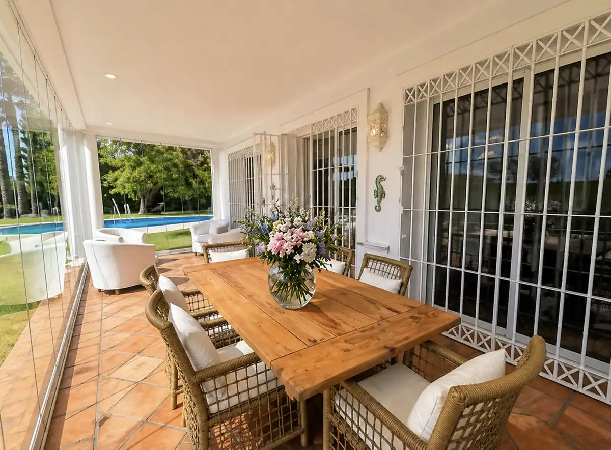 Terraza de Casa o chalet en venta en Manilva con Aire acondicionado, Jardín privado y Terraza