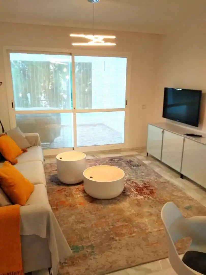 Living room of Attic for rent in Marbella  with Air Conditioner, Terrace and Swimming Pool