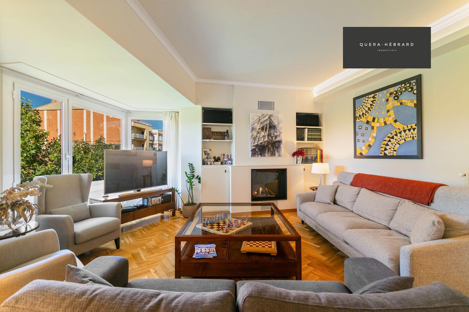 Living room of Flat for sale in Terrassa  with Air Conditioner, Heating and Parquet flooring
