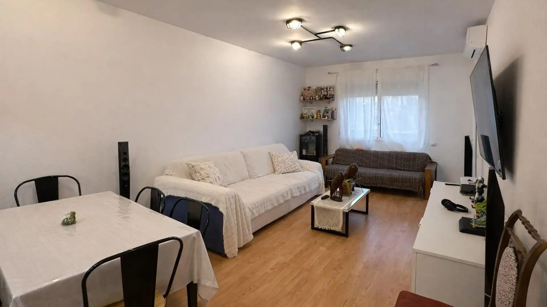Sala de estar de Piso en venta en Amposta con Aire acondicionado, Parquet y Terraza