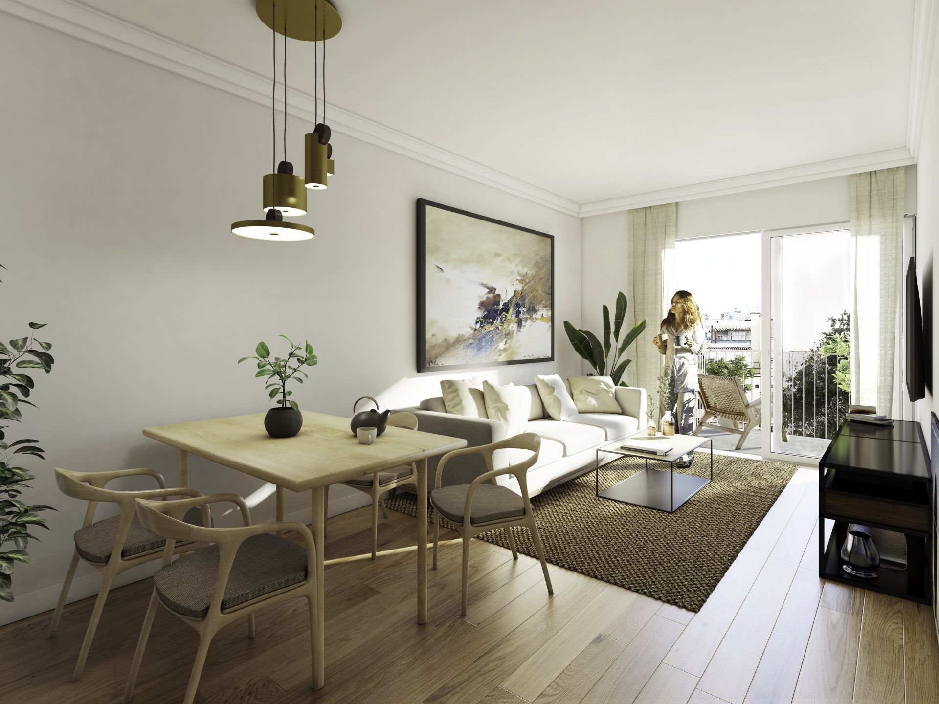 Living room of Flat for sale in Esparreguera  with Air Conditioner, Heating and Terrace