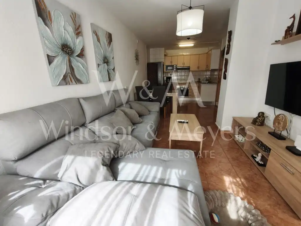 Living room of Flat for rent in Eivissa  with Air Conditioner, Terrace and Furnished